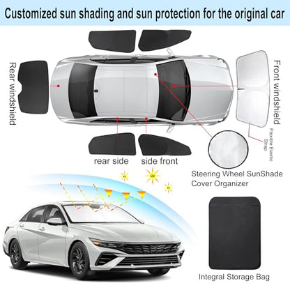 Window Shades for Hyundai Elantra 2021 (6 Count)