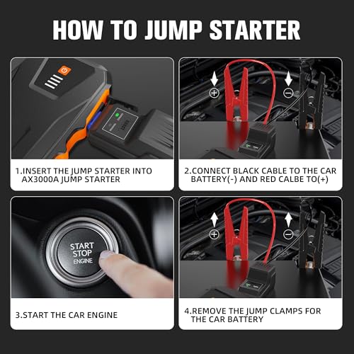 3000A Jump Starter for Car Battery