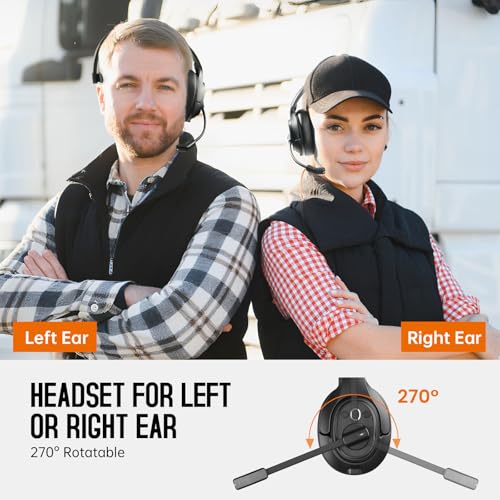 Upgrated Trucker Bluetooth Headset with ENC Microphone