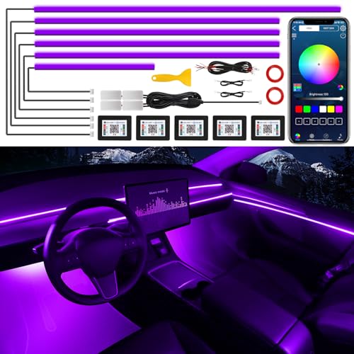 Acrylic Interior Car LED Strip Light with Wireless APP
