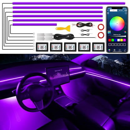 Acrylic Interior Car LED Strip Light with Wireless APP