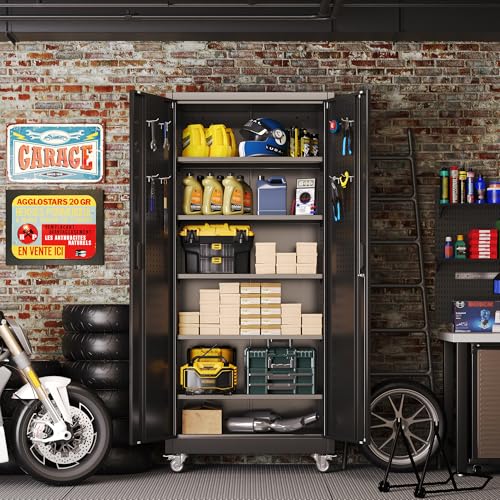 71 in. Garage Storage Cabinet with Wheels