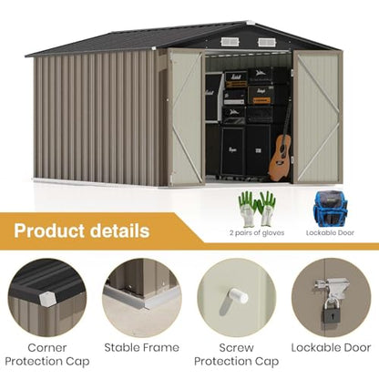 8x12 FT Outdoor Storage Shed