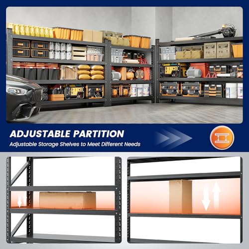 48" W Metal Garage Storage Shelves (4 Count)