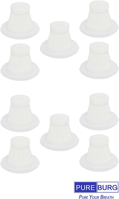 PUREBURG Replacement Filter Compatible with KMM LT-117C Handheld Car Vacuum Cleaner 9000Pa,10-Pack Washable HEPA Filter Air Clean Dust