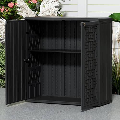 Indoor Outdoor Storage Cabinet Waterproof with Shelf