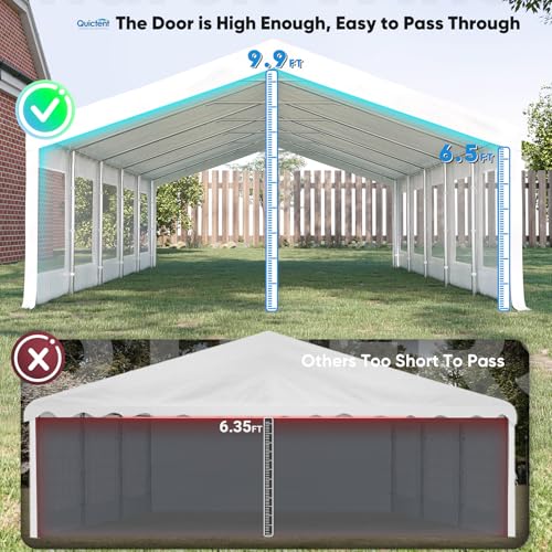 20x30ft Heavy Duty Party Tent Outdoor Canopy with Mesh Windows