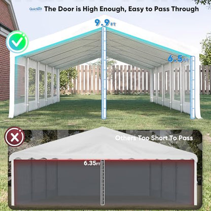 20x30ft Heavy Duty Party Tent Outdoor Canopy with Mesh Windows