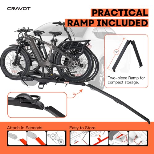E2 Plus Electric Bike Rack with Ramp 200lbs 5‘’ Tire