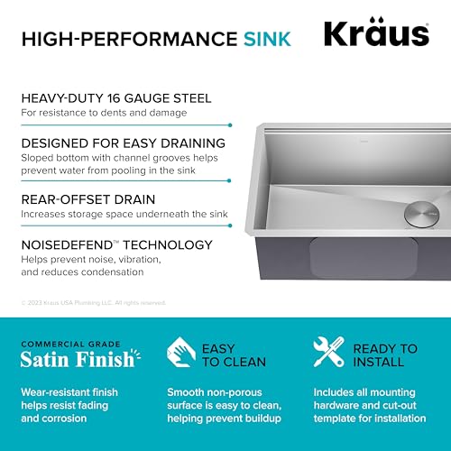 Stainless Steel 27 in Undermount Kitchen Sink KWU110