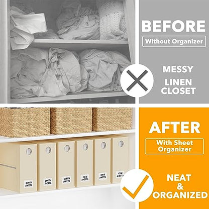 6 Pack Bed Sheet Organizers and Storage