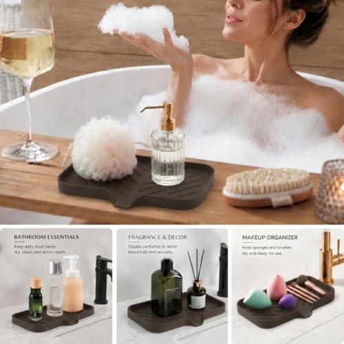 Silicone Soap Dish with Drain Spout