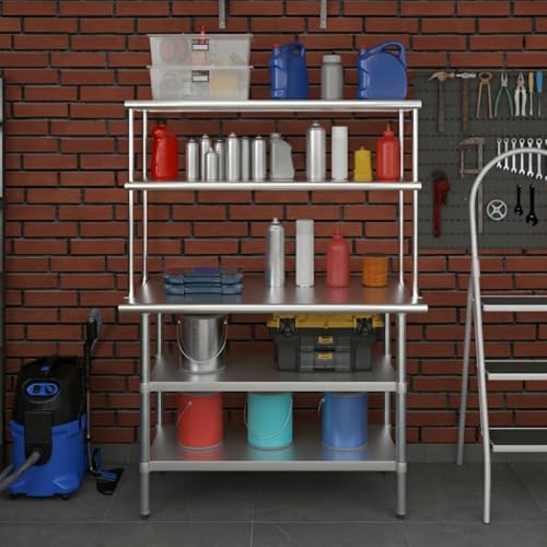 Stainless Steel Work Table with 2 Shelves