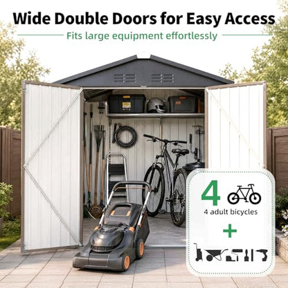 4' x 6' Outdoor Metal Storage Shed
