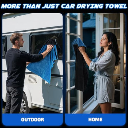 2 Pack 1200 GSM Car Drying Towels