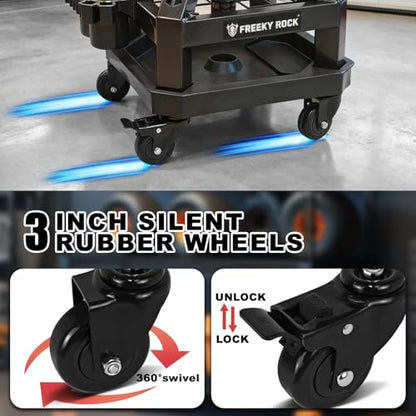 Rolling Shop Stool with Wheels