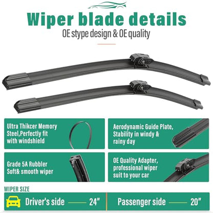 Windshield Wiper Blades Replacement for 2018