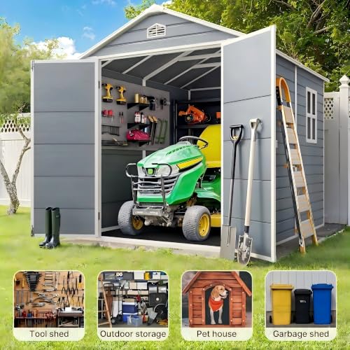 8x6 FT Outdoor Plastic Shed