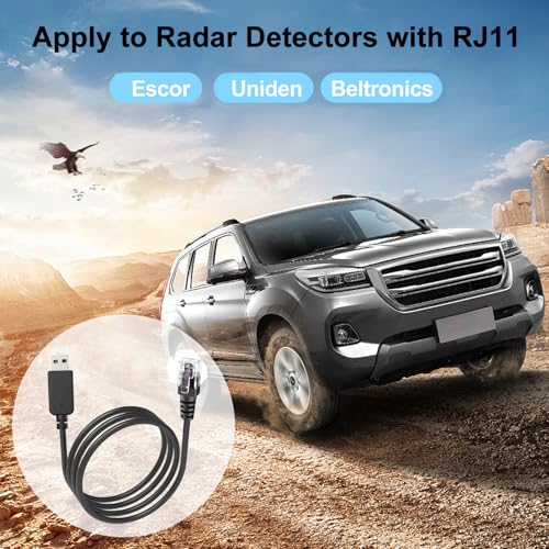 USB to RJ11 Radar Detector Power Cable 3.3ft for Escort