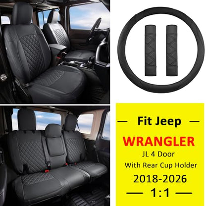 Wrangler JL Seat Covers Custom Fit for Jeep Wrangler