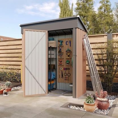 5x3 FT Shed Outdoor Storage Shed with Base