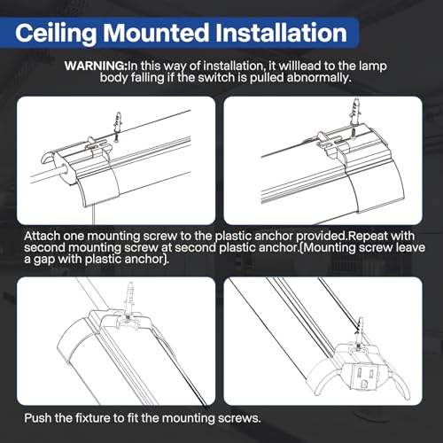 4 Pack 4ft Linkable Led Shop Light (4 Count)