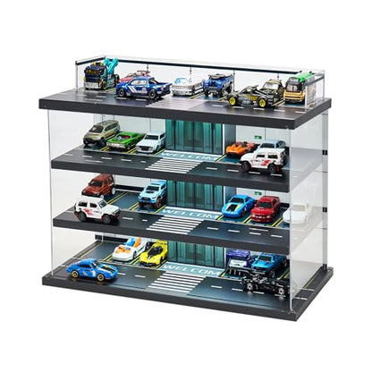Display Case for Hot Wheels & Matchbox Cars with LED Light