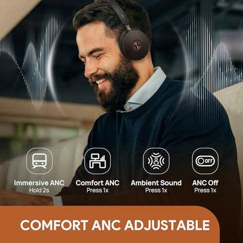 BH74 with Stand ANC Wireless Headset with Microphone for PC