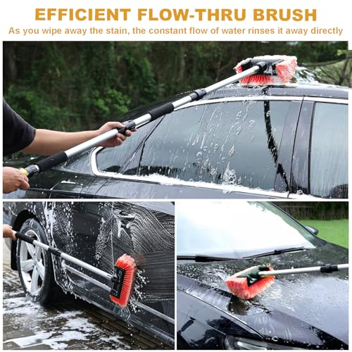 Car Wash Brush with Long Handle for Car Truck Boat RV SUV Washing