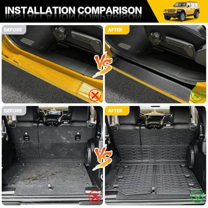 Cargo Mats with Door Sill Guards for 2018