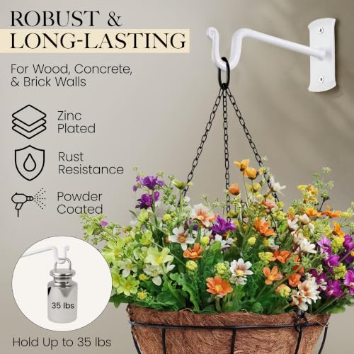 Plant Hangers Outdoor or Indoor Heavy Duty Wall Bracket Hooks (2 Count)