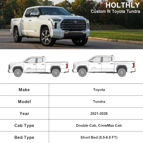 10 Layers Truck Cover Waterproof All Weather Custom Fit Toyota Tundra
