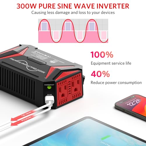300W Pure Sine Wave Power Inverter