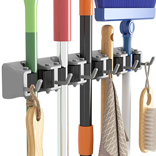 Mop and Broom Holder Organizer Wall Hanging Mount