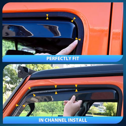 in Channel Rain Guards for Toyota RAV4 2019 (4 Count)