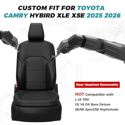 Custom Seat Covers for Toyota Camry 2025 2026 Hybrid (4 Count)