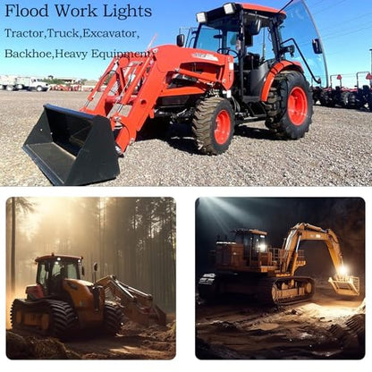 4.3" 12v Flood Light for Tractor (4 Count)