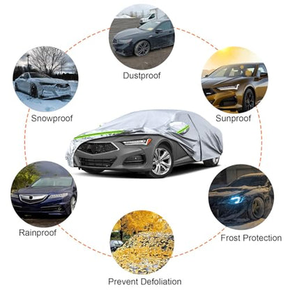 6 Layers Silver Waterproof Car Covers Replace for 2015