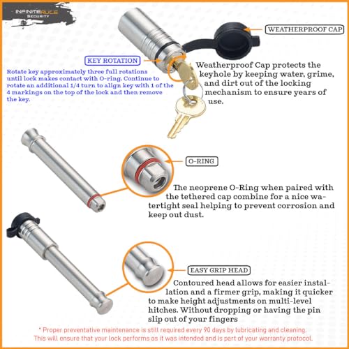 61073 Receiver Lock for 3" Receiver
