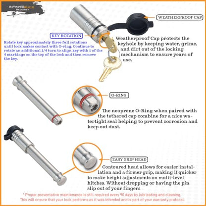 61073 Receiver Lock for 3" Receiver