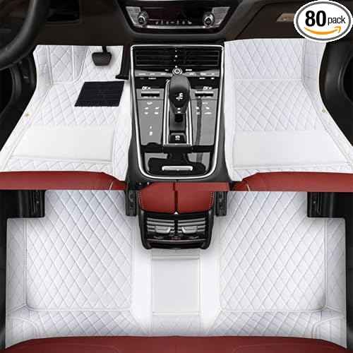 TREGOO All-Weather Anti Slip Floor mat is Suitable mats for floo of All for Tesla Models from 2012 to 2025 (White)
