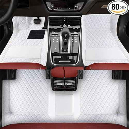 TREGOO All-Weather Anti Slip Floor mat is Suitable mats for floo of All for Tesla Models from 2012 to 2025 (White)