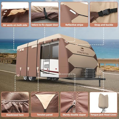 RV Cover Oxford Fabric Travel Trailer Cover