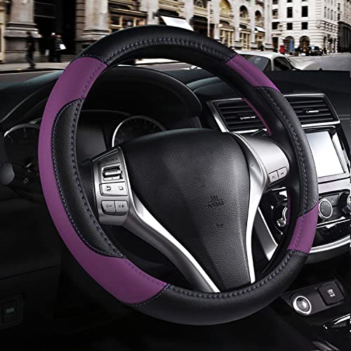 Leather Car Steering Wheel Cover