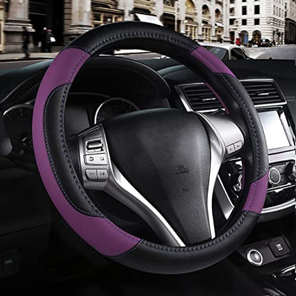 Leather Car Steering Wheel Cover