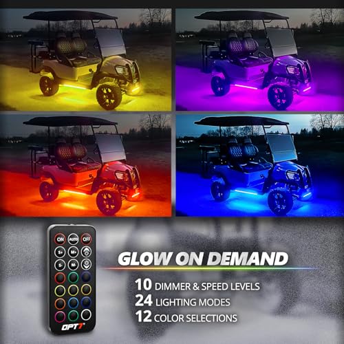 Aura Pro RGB Aluminum Golf Cart Underglow with App & Remote (4 Count)