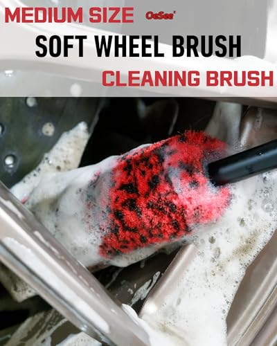Professional 4 Pack Long Handle Wheel Brush Kit for Cleaning Wheel and Tire