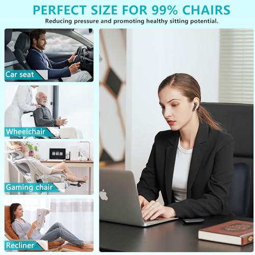 Lumbar Support with Car headrest Back Pillow for Chair Headrest Pillow with Gel Memory Foam Massage Point Memory Foam Back Pillow for Office Chair