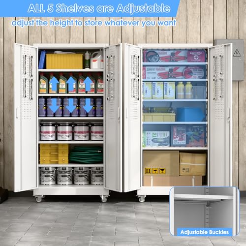 Upgraded Garage Storage Cabinets with Wheels