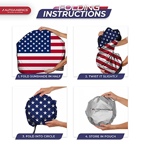 Truck Windshield Sun Shade with Storage Pouch & Anti